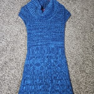Say What? Women's Small Medium Sweater Dress Blue